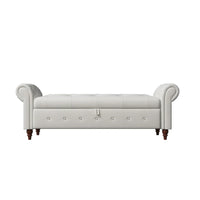 Banc de rangement moderne pour lit, banc à chaussures, repose-pieds avec accoudoirs roulés