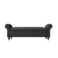Banc de rangement moderne pour lit, banc à chaussures, repose-pieds avec accoudoirs roulés