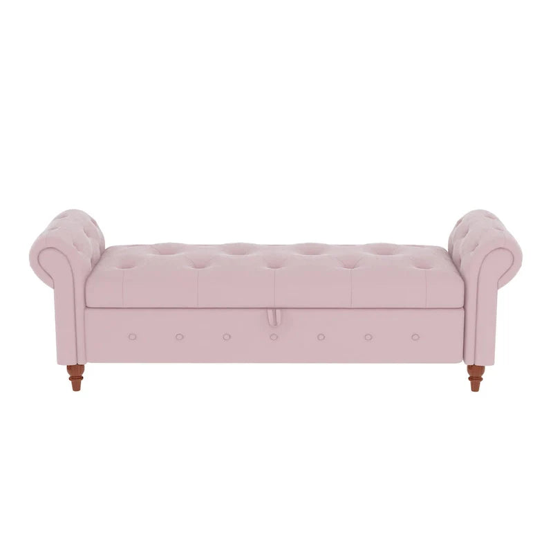 Banc de rangement moderne pour lit, banc à chaussures, repose-pieds avec accoudoirs roulés