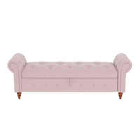 Banc de rangement moderne pour lit, banc à chaussures, repose-pieds avec accoudoirs roulés