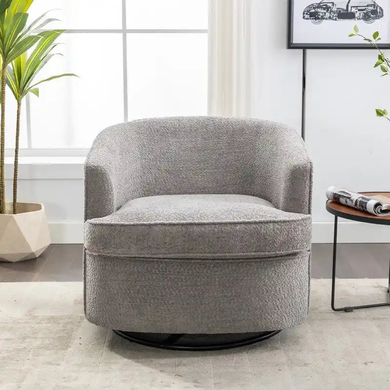Fauteuil pivotant rond rembourré moderne SEYNAR pour le salon