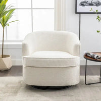 Fauteuil pivotant rond rembourré moderne SEYNAR pour le salon