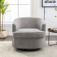 Fauteuil pivotant rond rembourré moderne SEYNAR pour le salon