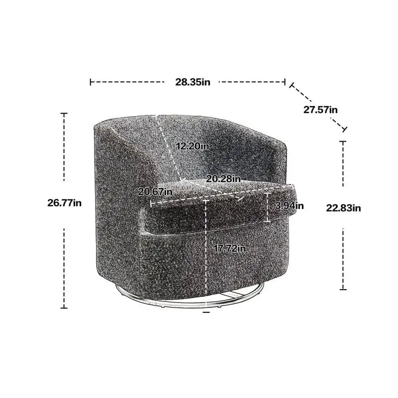 Fauteuil pivotant rond rembourré moderne SEYNAR pour le salon