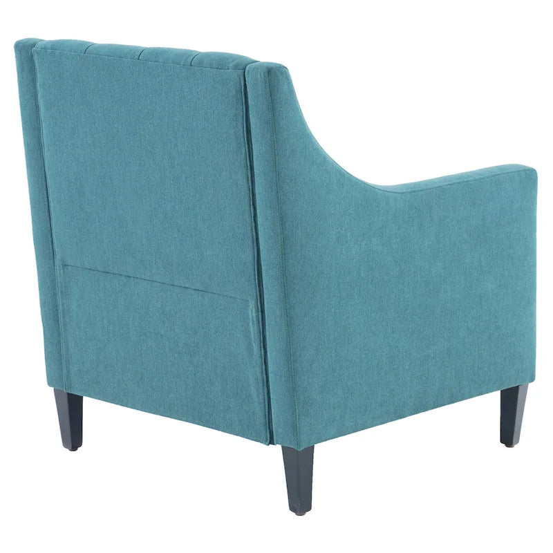 Fauteuil HUIMO confortable avec oreiller Beige/ Bleu Canard/ Bleu