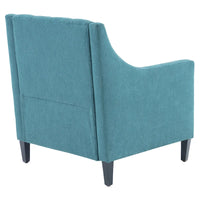 Fauteuil HUIMO confortable avec oreiller Beige/ Bleu Canard/ Bleu