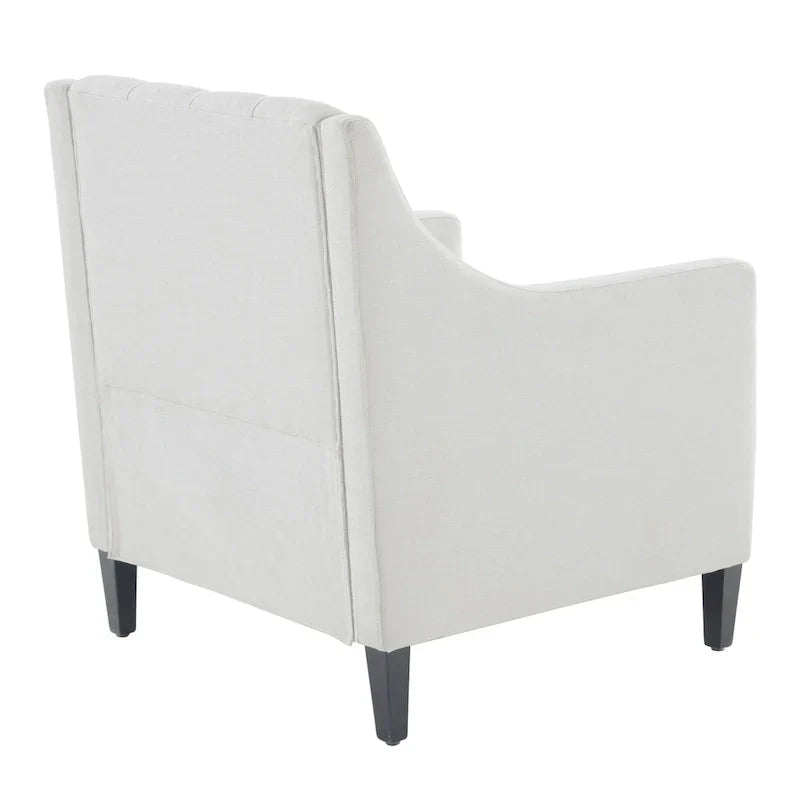 Fauteuil HUIMO confortable avec oreiller Beige/ Bleu Canard/ Bleu