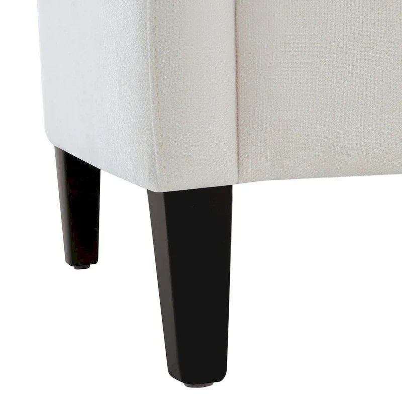 Fauteuil HUIMO confortable avec oreiller Beige/ Bleu Canard/ Bleu