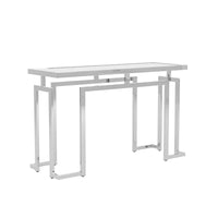 Table de canapé contemporaine 52 pouces à plateau en verre Pelmont par Furniture of America