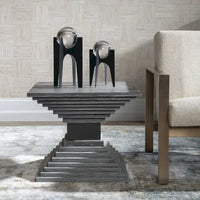 Table d'appoint géométrique en bois Uttermost Andes - 22 L X 18 H X 22 P (po)