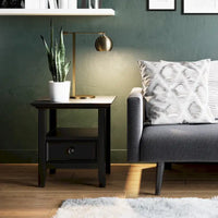 WYNDENHALL Halifax Table d'appoint carrée en bois massif de 48,26 cm – 48,26 cm de large