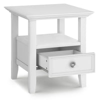 WYNDENHALL Halifax Table d'appoint carrée en bois massif de 48,26 cm – 48,26 cm de large