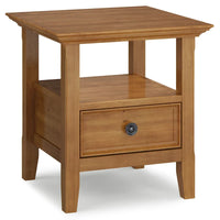 WYNDENHALL Halifax Table d'appoint carrée en bois massif de 48,26 cm – 48,26 cm de large