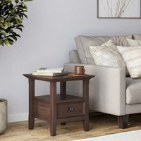 WYNDENHALL Halifax Table d'appoint carrée en bois massif de 48,26 cm – 48,26 cm de large