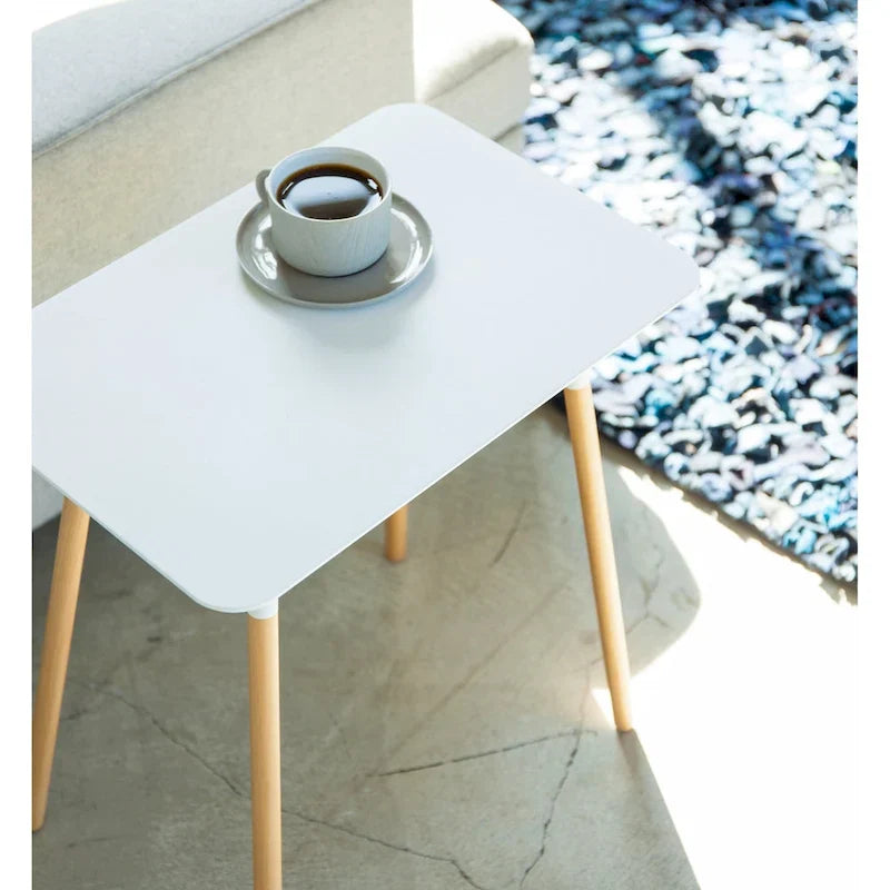 Table d'appoint Yamazaki Home, acier, supporte 10 kg, assemblage minimal - L 30 x l 45 x H 50 cm