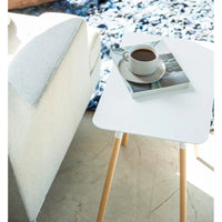 Table d'appoint Yamazaki Home, acier, supporte 10 kg, assemblage minimal - L 30 x l 45 x H 50 cm