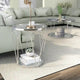 Ensemble de tables basses Gable Glam en verre 2 pièces avec étagère par Furniture of America