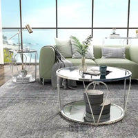 Ensemble de tables basses Gable Glam en verre 2 pièces avec étagère par Furniture of America