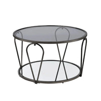 Ensemble de tables basses Gable Glam en verre 2 pièces avec étagère par Furniture of America