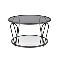 Ensemble de tables basses Gable Glam en verre 2 pièces avec étagère par Furniture of America