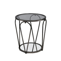 Ensemble de tables basses Gable Glam en verre 2 pièces avec étagère par Furniture of America