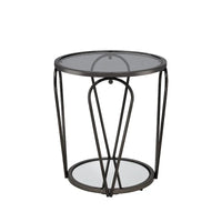 Ensemble de tables basses Gable Glam en verre 2 pièces avec étagère par Furniture of America