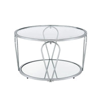 Ensemble de tables basses Gable Glam en verre 2 pièces avec étagère par Furniture of America