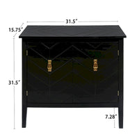 Armoires en bois à 2 portes, buffet de style vintage en bois