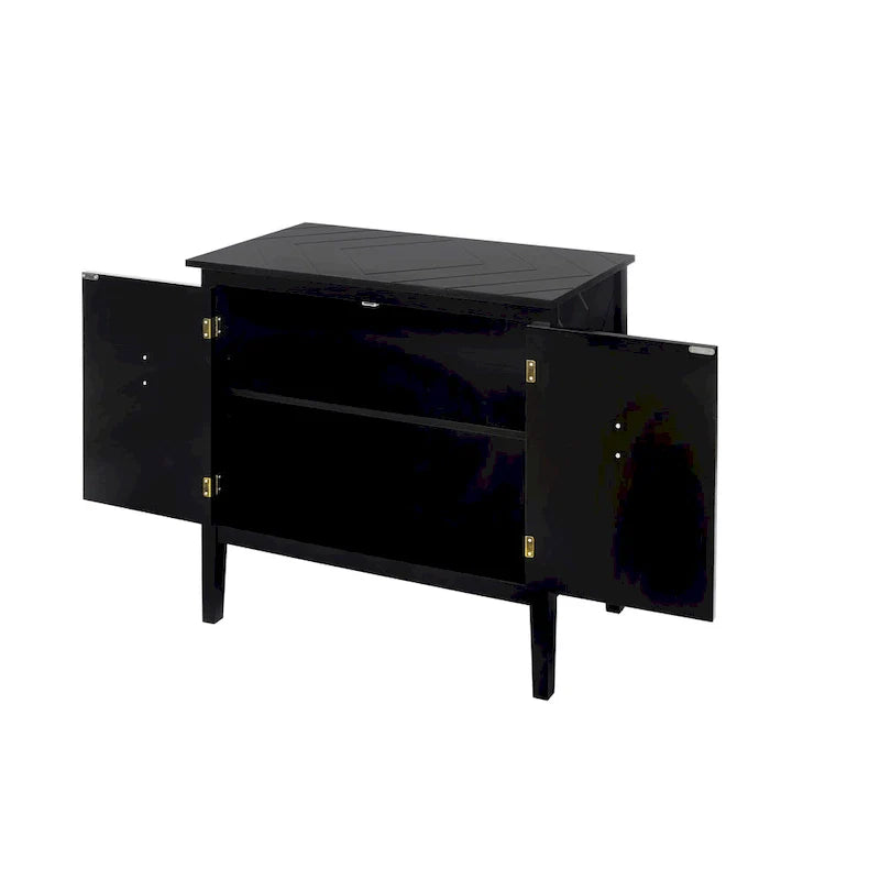 Armoires en bois à 2 portes, buffet de style vintage en bois