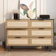 Commode en rotin 6 tiroirs tiroir en rotin,