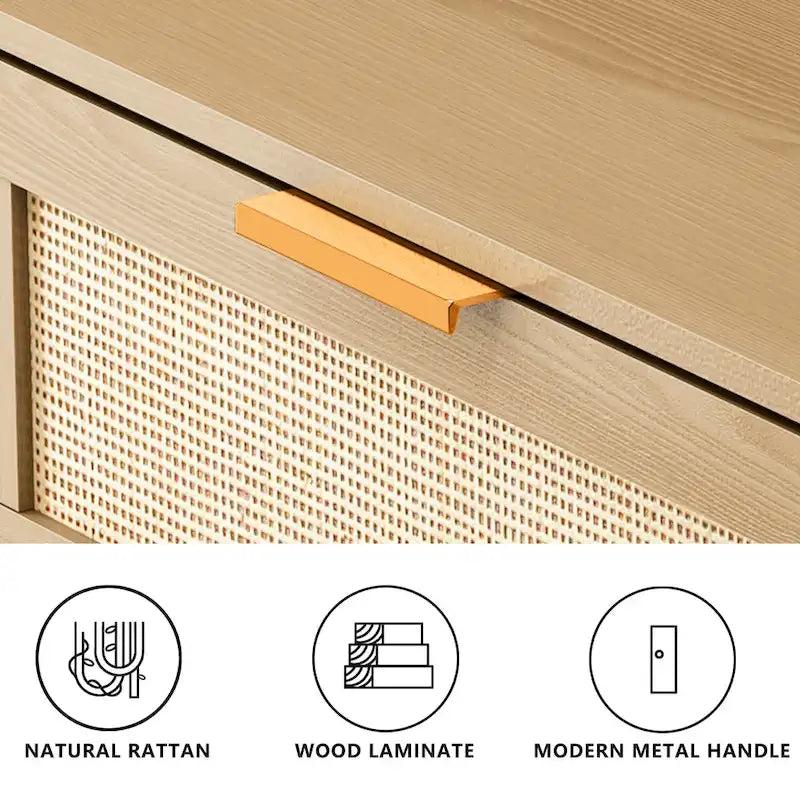 Commode en rotin 6 tiroirs tiroir en rotin,