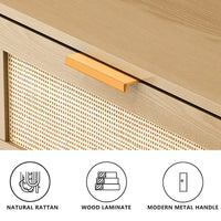 Commode en rotin 6 tiroirs tiroir en rotin,
