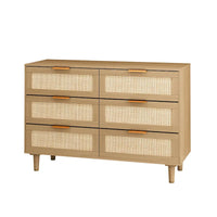 Commode en rotin 6 tiroirs tiroir en rotin,