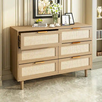 Commode en rotin 6 tiroirs tiroir en rotin,