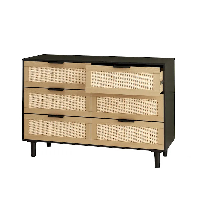 Commode en rotin 6 tiroirs tiroir en rotin,