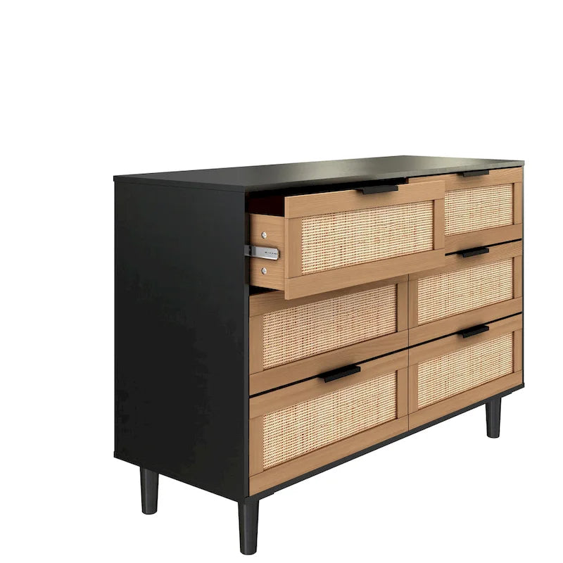 Commode en rotin 6 tiroirs tiroir en rotin,