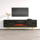 Meuble TV avec cheminée Maze BL-EF