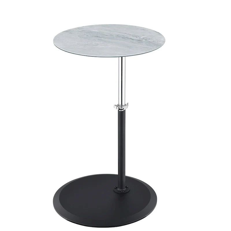 Table d'appoint avec plateau en marbre réglable en hauteur