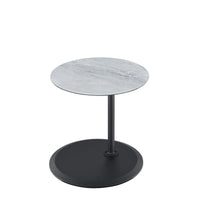Table d'appoint avec plateau en marbre réglable en hauteur