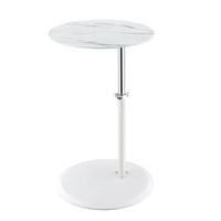 Table d'appoint avec plateau en marbre réglable en hauteur