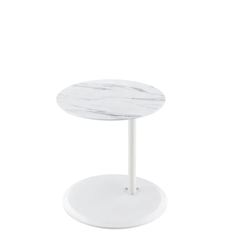 Table d'appoint avec plateau en marbre réglable en hauteur