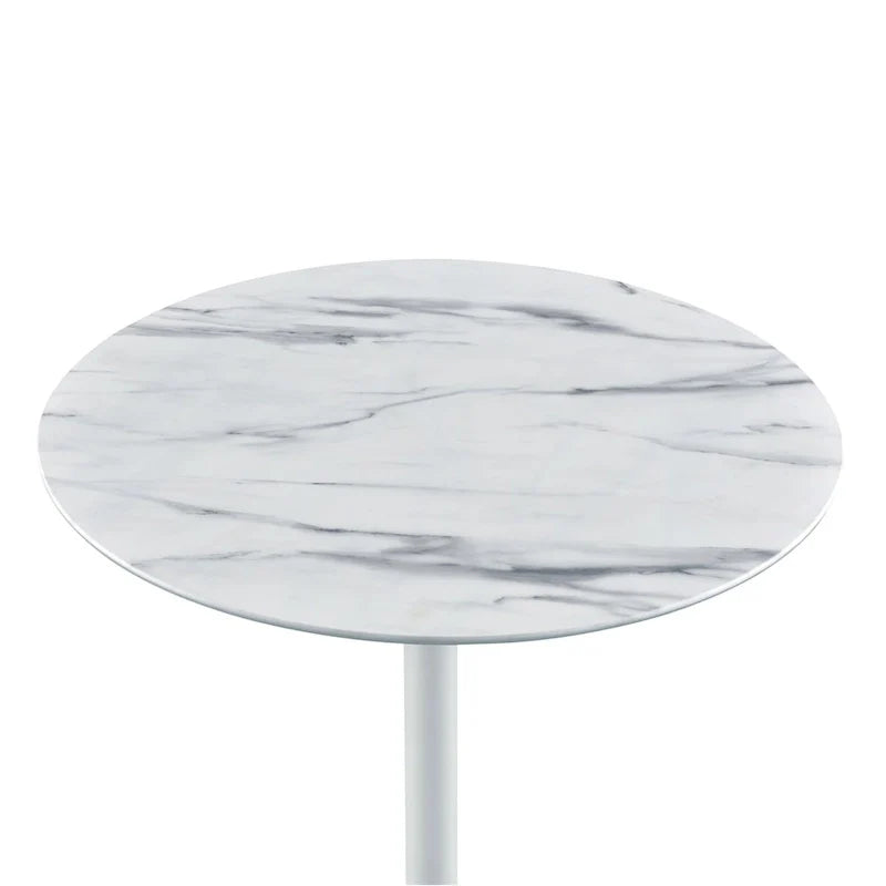 Table d'appoint avec plateau en marbre réglable en hauteur