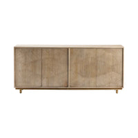 Buffet en bois Brighton à quatre portes, beige