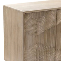 Buffet en bois Brighton à quatre portes, beige