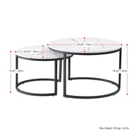 Lot de 2 tables basses gigognes