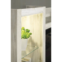 Meuble multimédia 4 pièces Signature Design by Ashley Bellaby Whitewash avec cheminée électrique - 103.5L x 19.5P x 72.25H