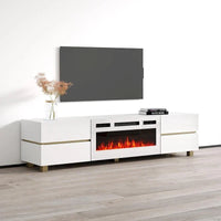 Meuble TV cheminée Bono 01 WH-EF