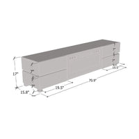 Meuble TV cheminée Bono 01 WH-EF