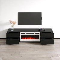 Meuble TV cheminée Bono 01 WH-EF