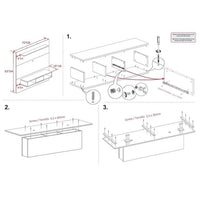 Étagère murale TV Midtown Concept pour TV 70 pouces